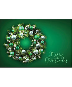 Calendar Cards: Marble Swirl Wreath Card To Calendar